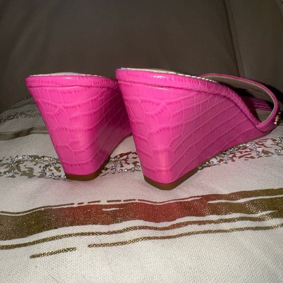Sam Edelman pink snake skin mule size 6.5 - Picture 4 of 4